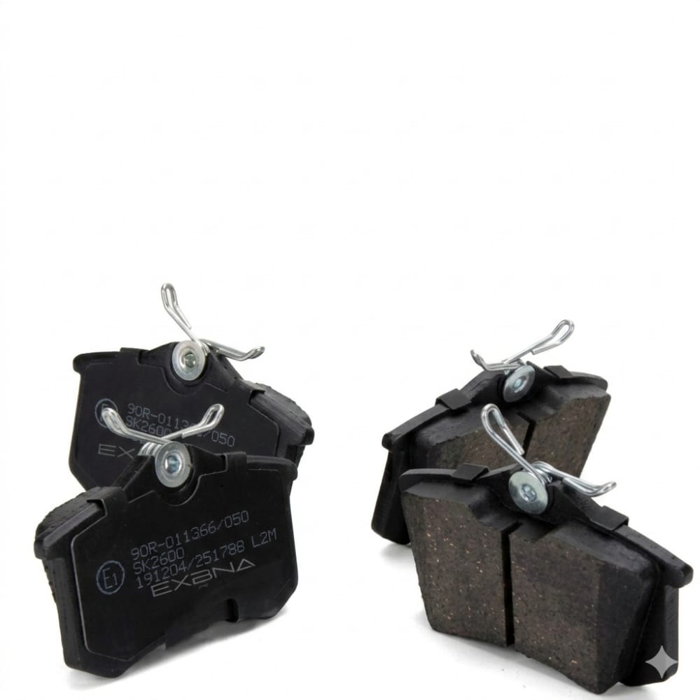 Rear brake pads (carbon fiber ceramic) for Peugeot 308, Peugeot Partner, and Peugeot 208 — 3-month warranty against noise or any defect.