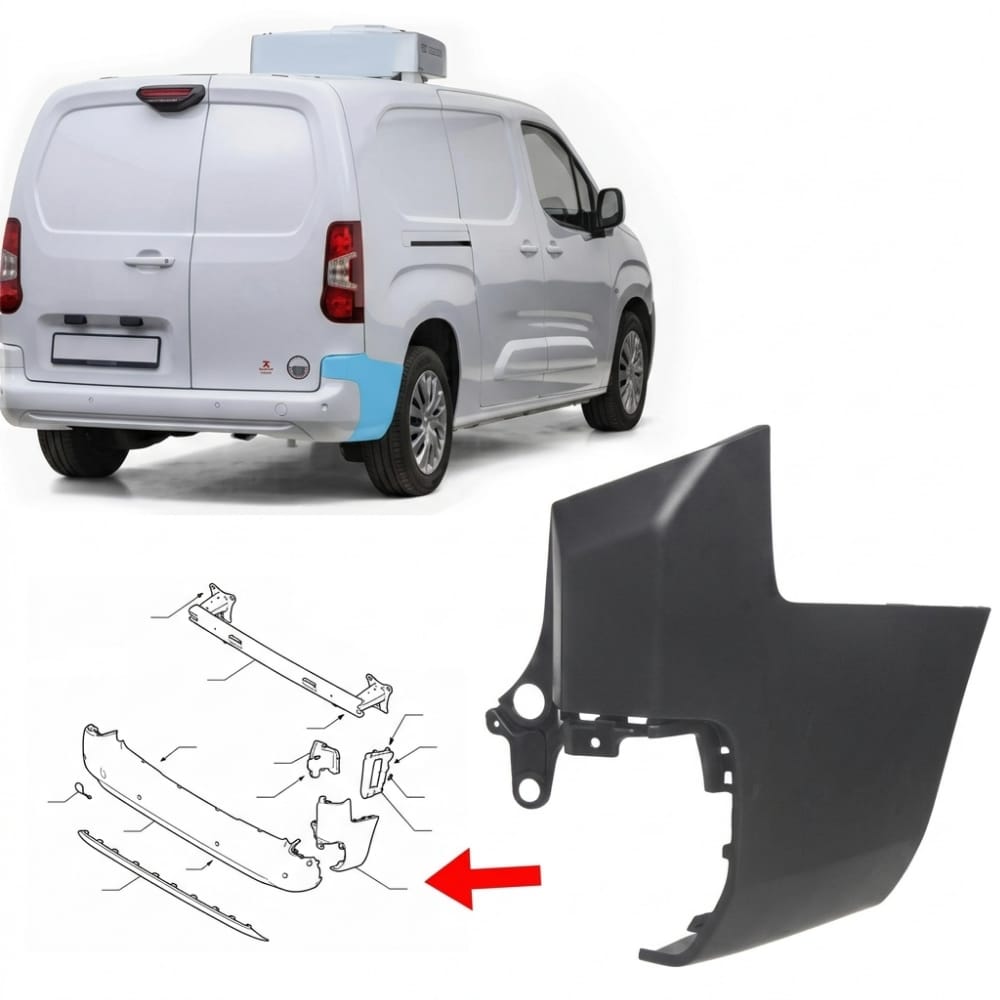 Right fender for Partner + New Doblò.