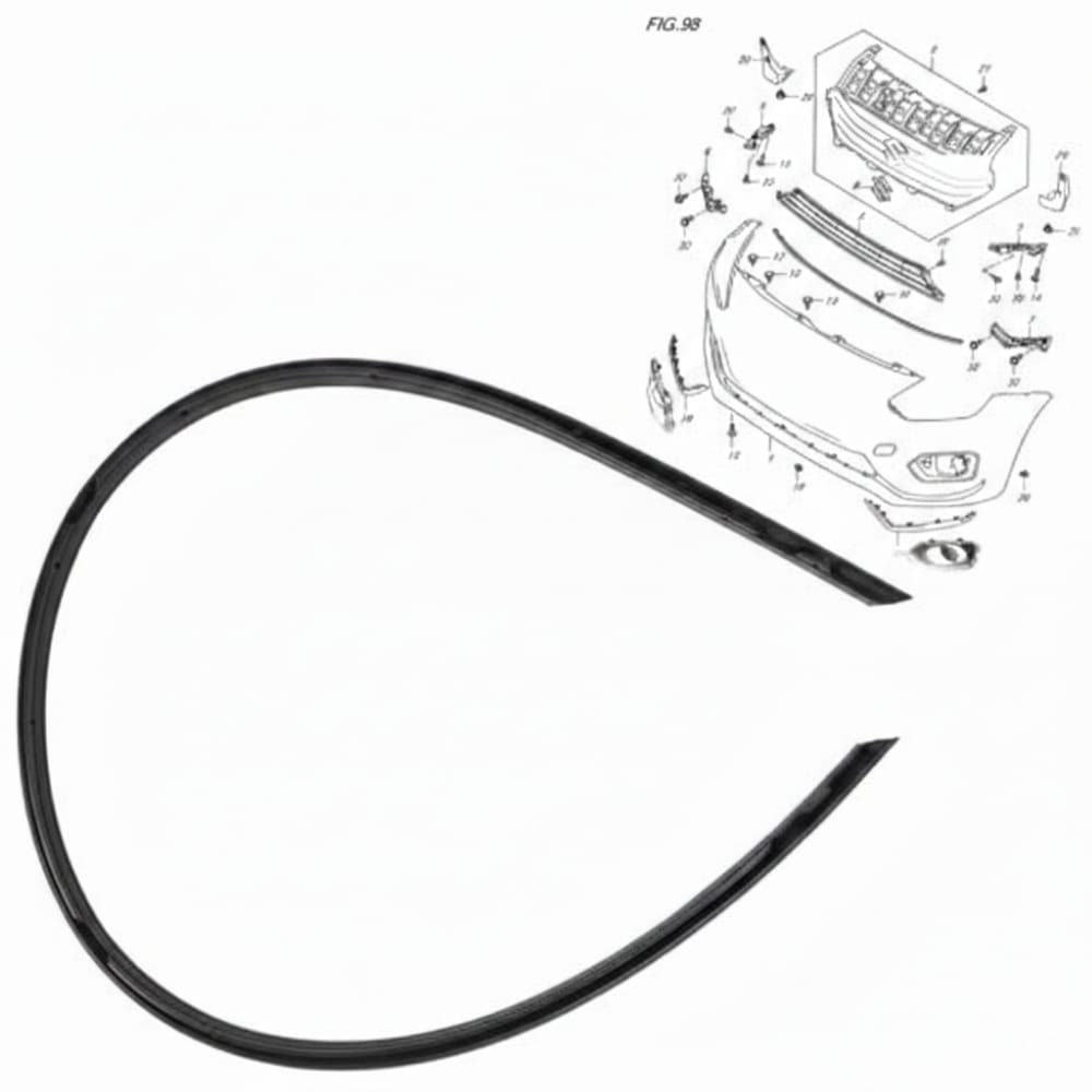 Original front bumper rubber (bumper cushion) for Suzuki Dzire 2020-2025