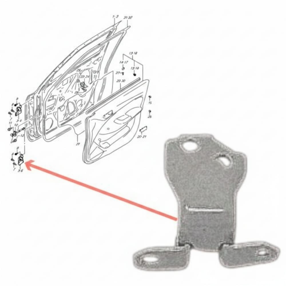 Original right lower door hinge for Suzuki Dzire 2020-2026 models