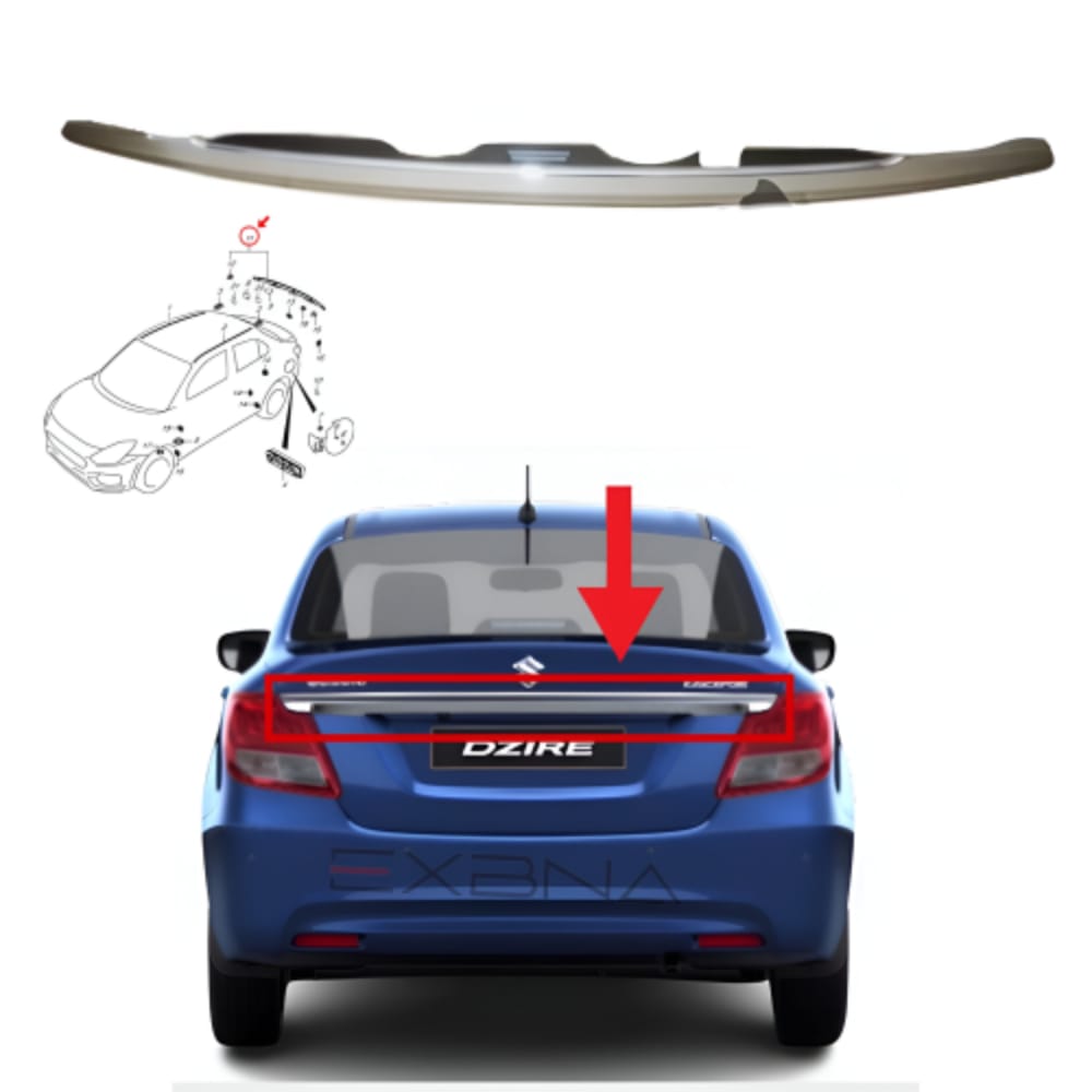 Original trunk garnish (trunk trim) for Suzuki Dzire 2020-2025
