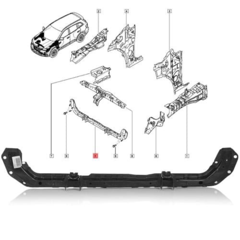 Front bumper reinforcement beam for Koleos – Genuine (Original).