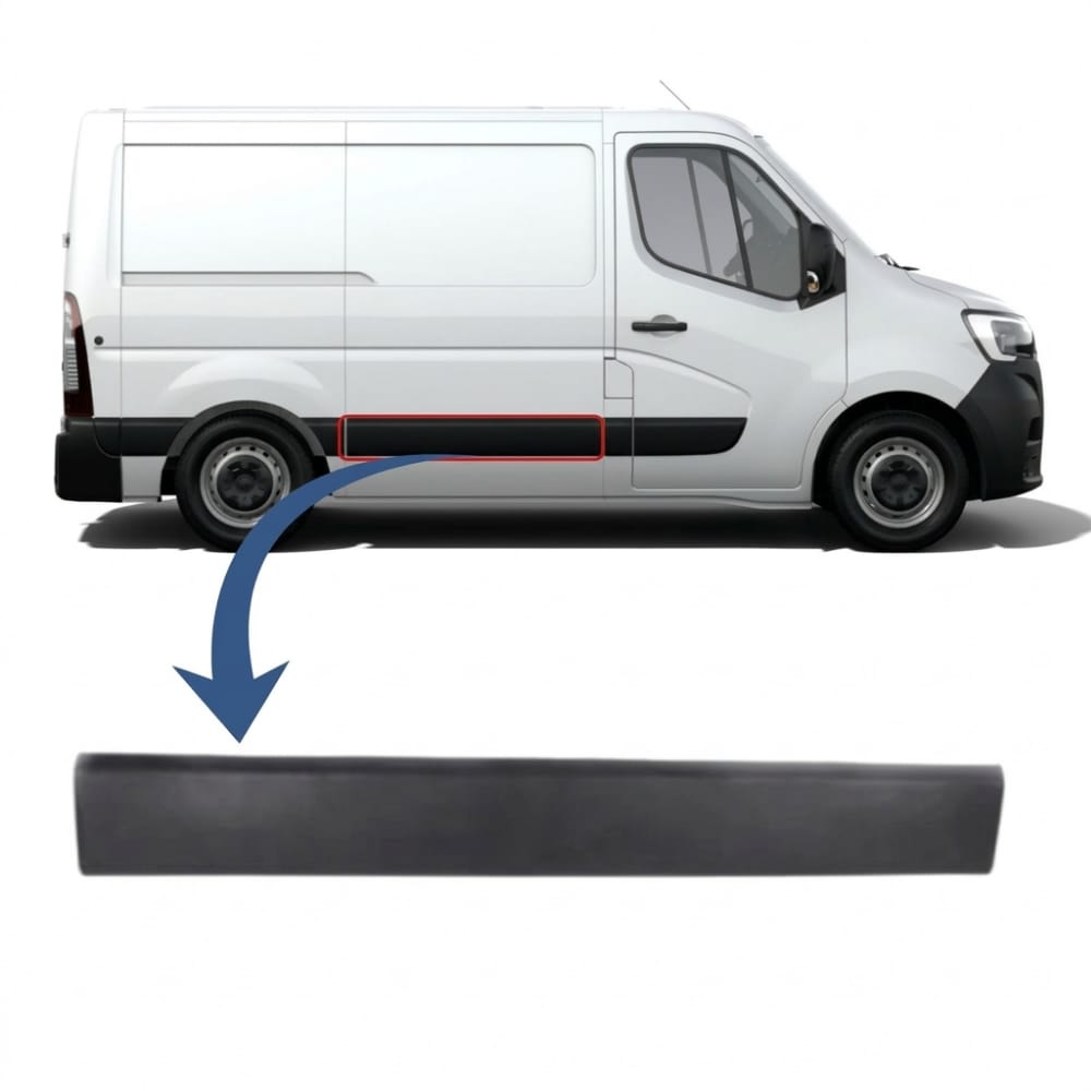 Side mirror glass for Master – right side.