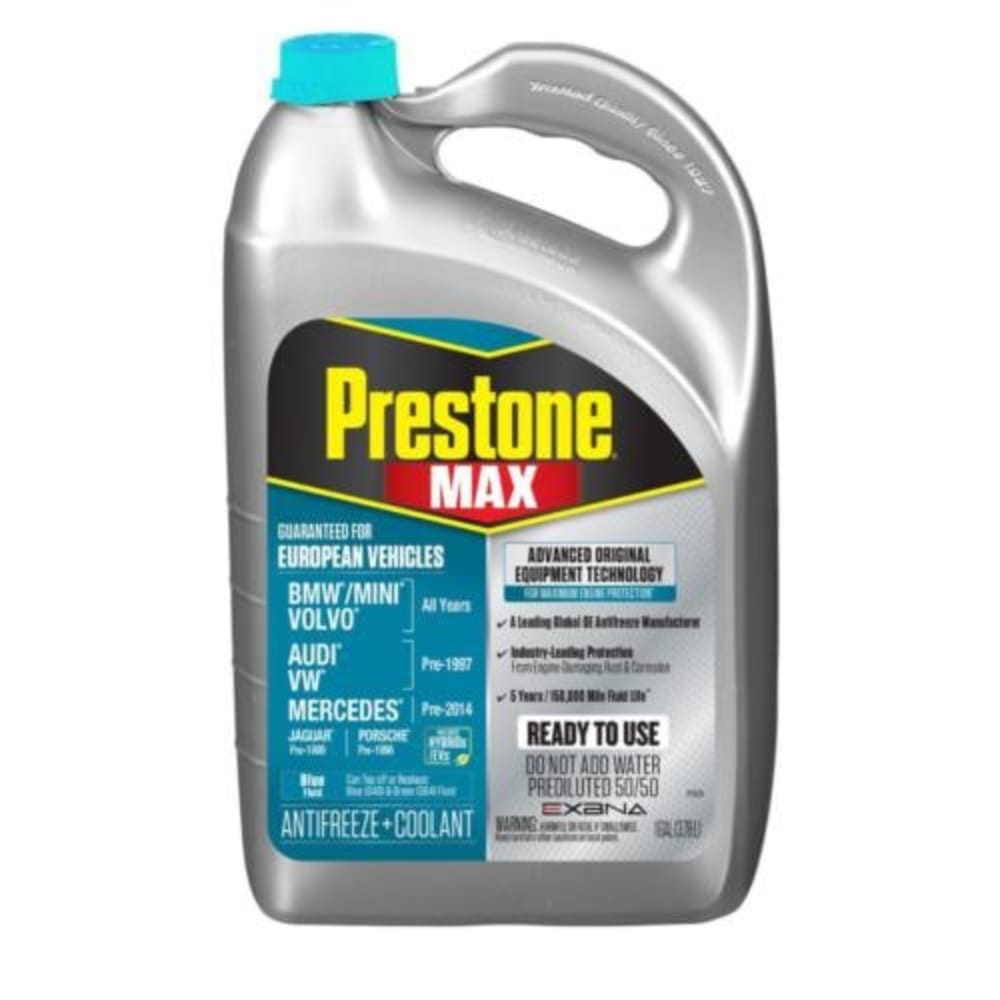 Blue Prestone 50/50 radiator coolant – American made