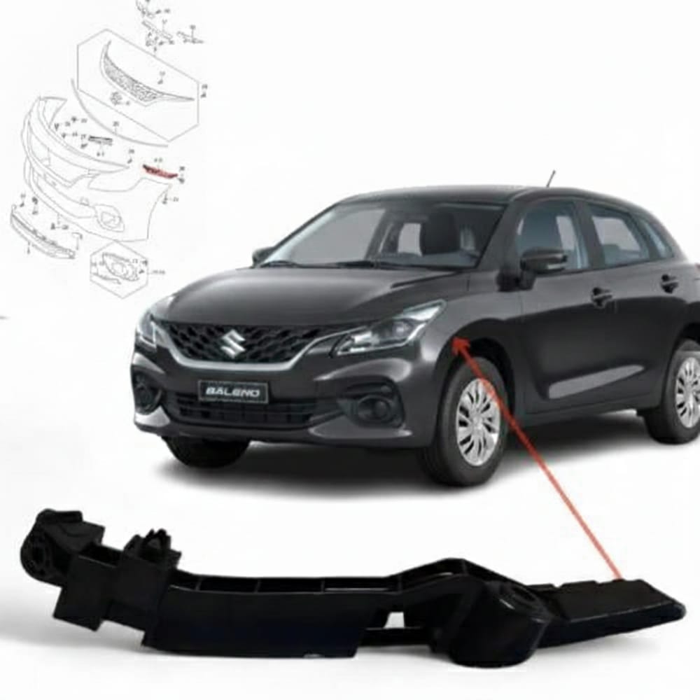Original left front bumper bracket for Suzuki Baleno 2020–2025 models