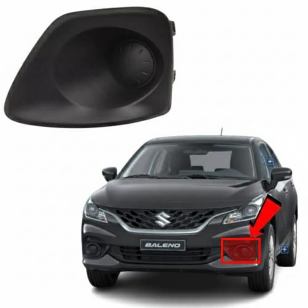 Original left headlight trim for Suzuki Baleno 2020–2025, without fog light opening