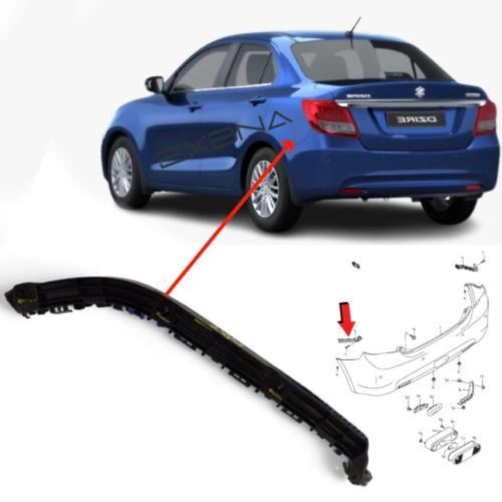 Original left rear bumper bracket for Suzuki Dzire 2020–2025 models