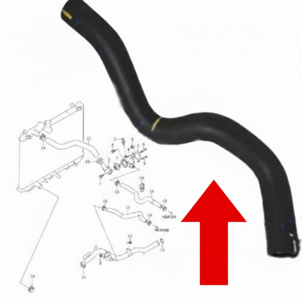 Original lower radiator hose for Suzuki Dzire 2020–2025 models