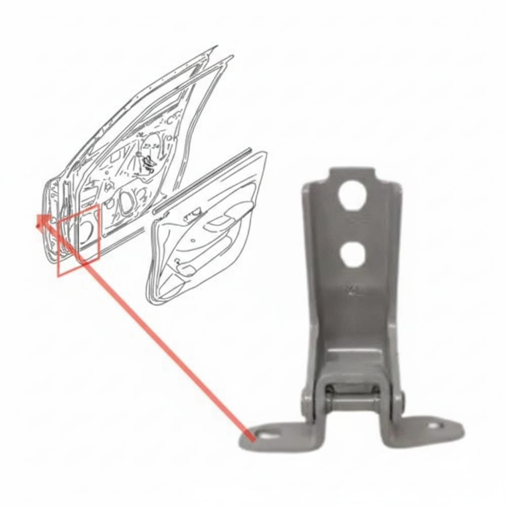 Original right upper door hinge for Suzuki Dzire 2020–2026 models