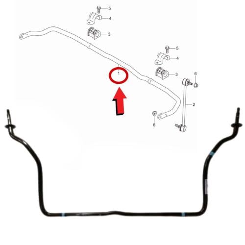 Original stabilizer shaft for Suzuki Dzire 2020–2026