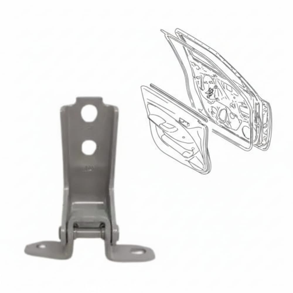 Original upper left door hinge for Suzuki Dzire 2020–2026.